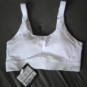 Lorna Jane White Adjustable-Strap High Support Sports Bra